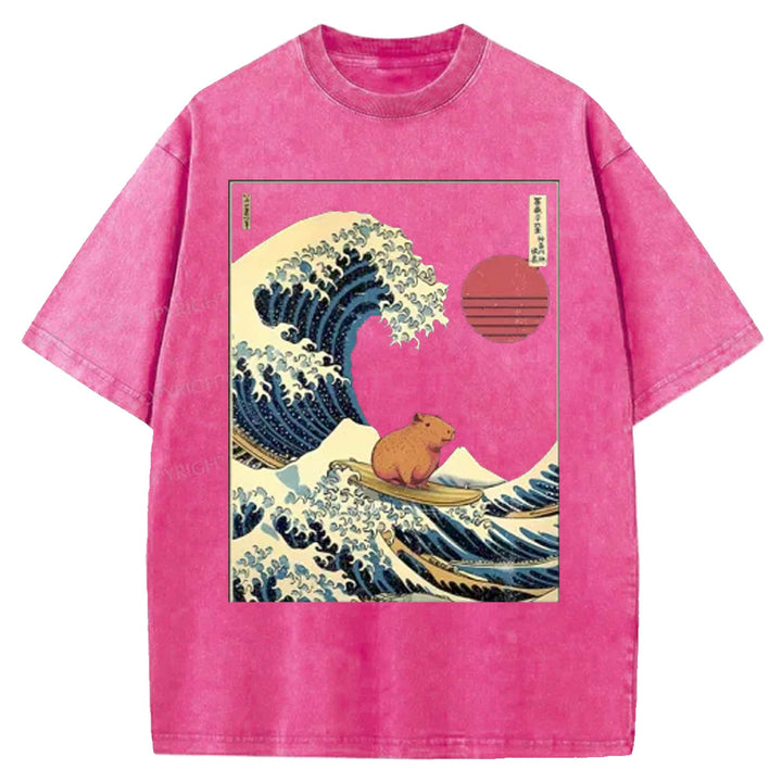 Groundhog Surf Washed Crew Neck T-shirt