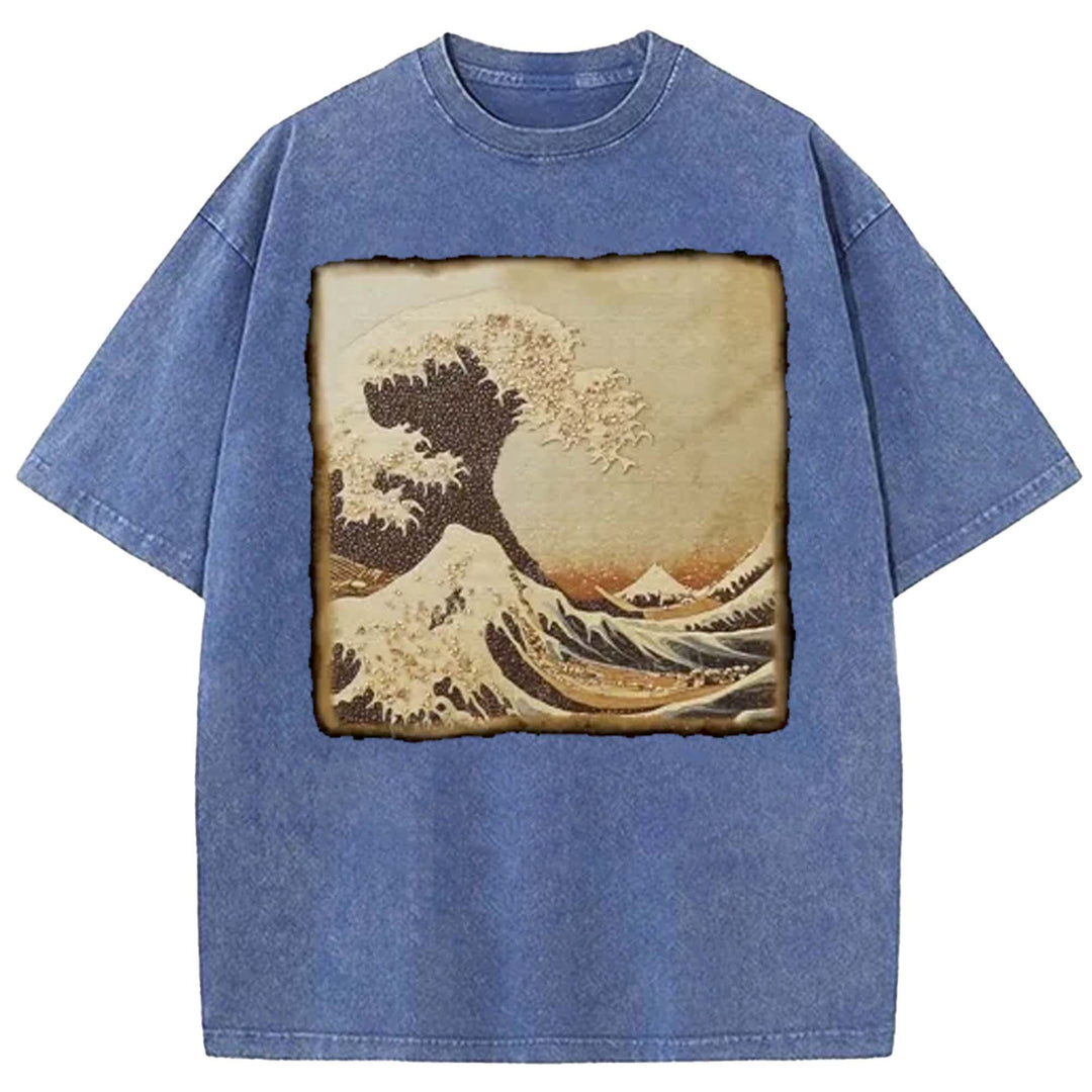 Vintage Wave Washed Crew Neck T-shirt