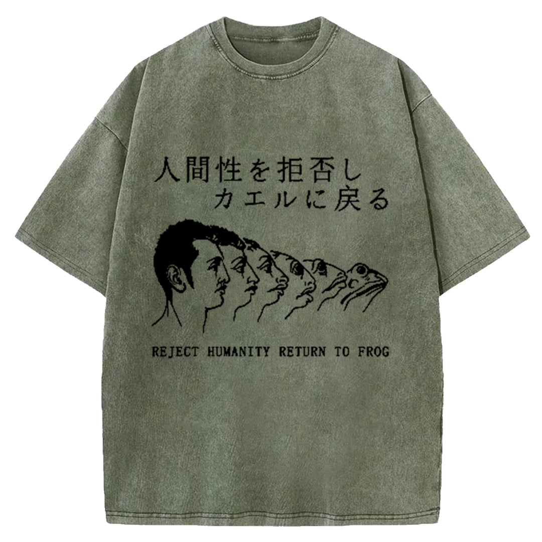 Return To Frog Washed Crew Neck T-Shirt