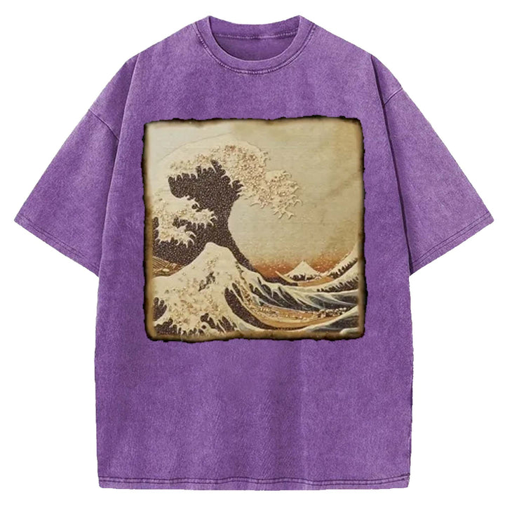 Vintage Wave Washed Crew Neck T-shirt