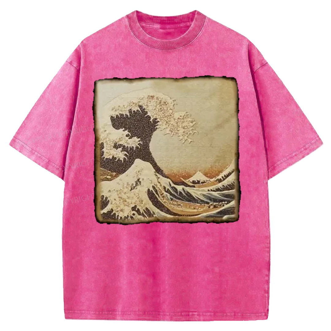 Vintage Wave Washed Crew Neck T-shirt