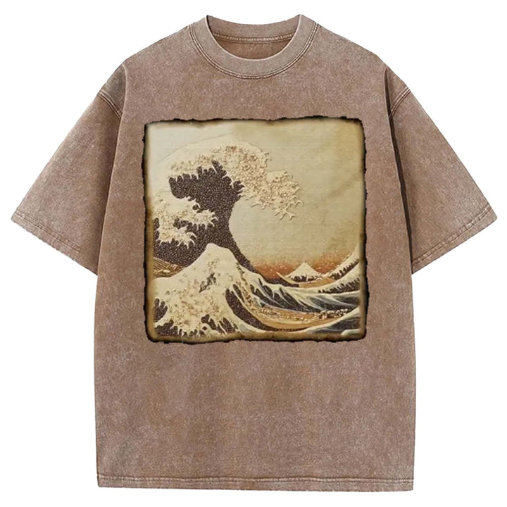Vintage Wave Washed Crew Neck T-shirt