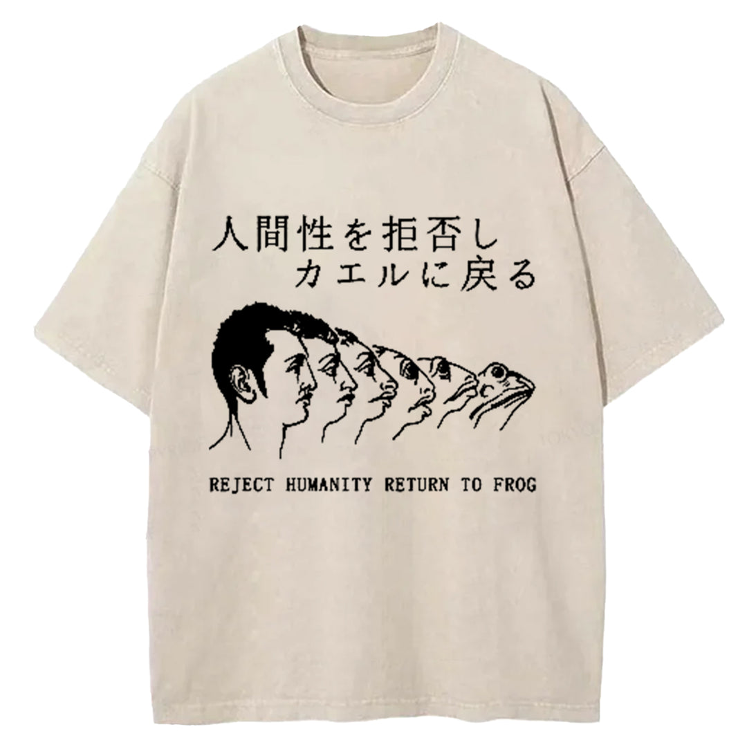 Return To Frog Washed Crew Neck T-Shirt