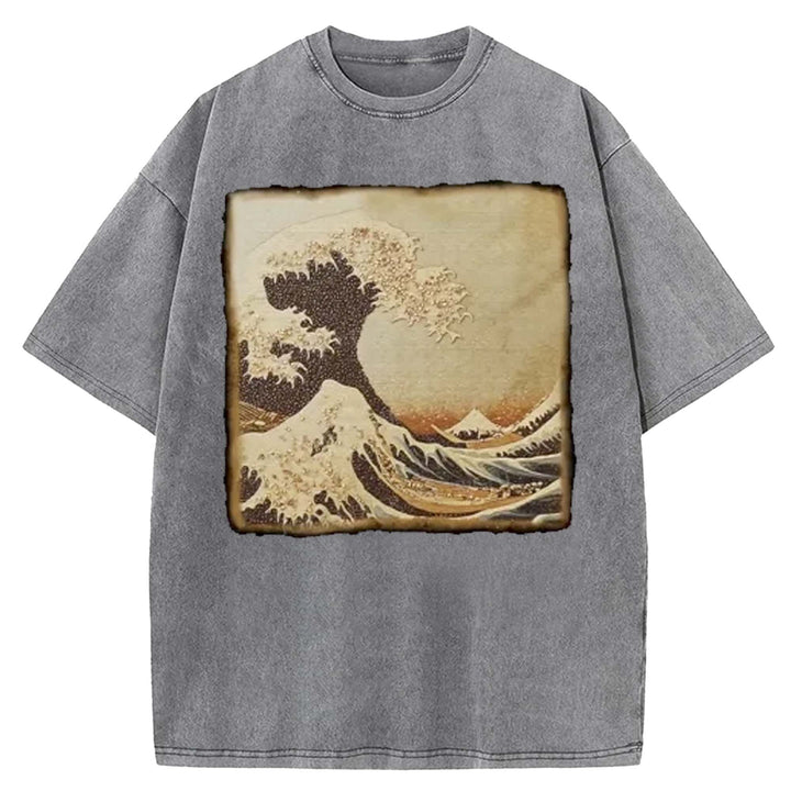 Vintage Wave Washed Crew Neck T-shirt
