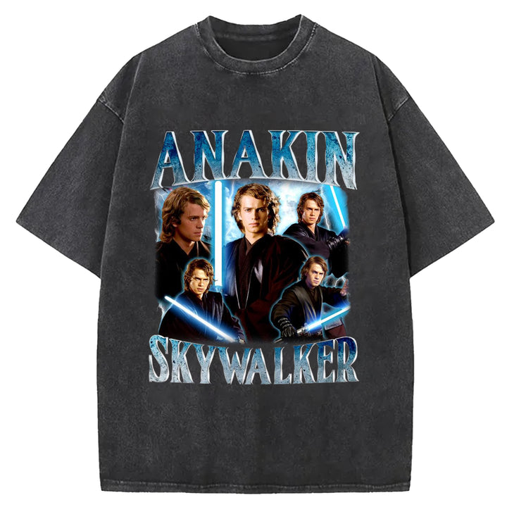 Star Wars Vintage Japanese Design Washed Crew Neck T-Shirt