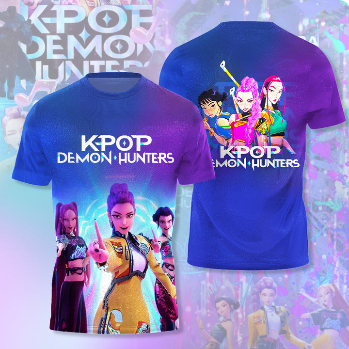 Demon Hunters Huntrix Print Crew Neck T-shirt