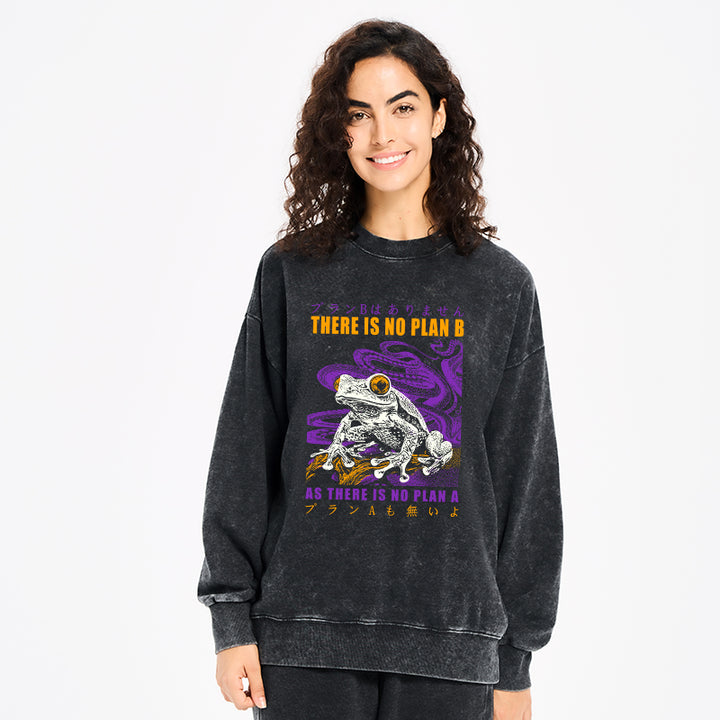 Thers Is No Plan B Frog Washed Sweatshirt