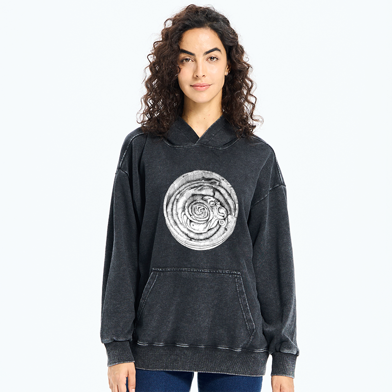 Uzumaki Manga Horror Washed Hoodie