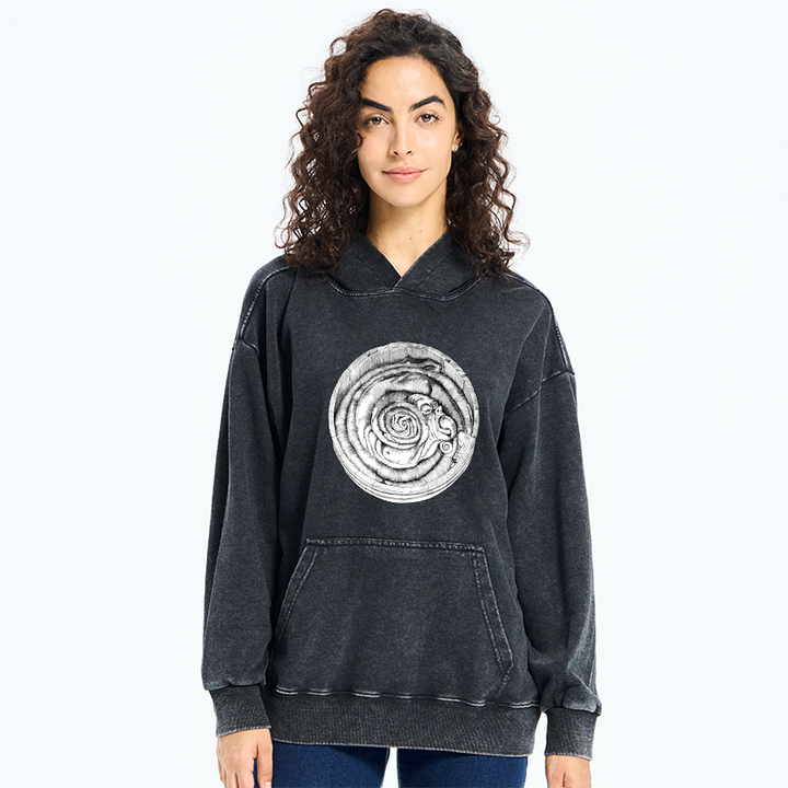 Uzumaki Manga Horror Washed Hoodie