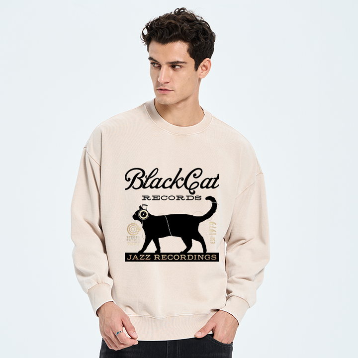 Black Cat Japan Washed Sweatshirt