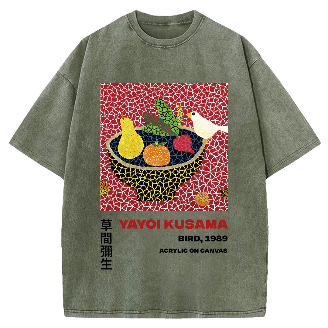 Yayoi Kusama Vintage Washed Crew Neck T-Shirt
