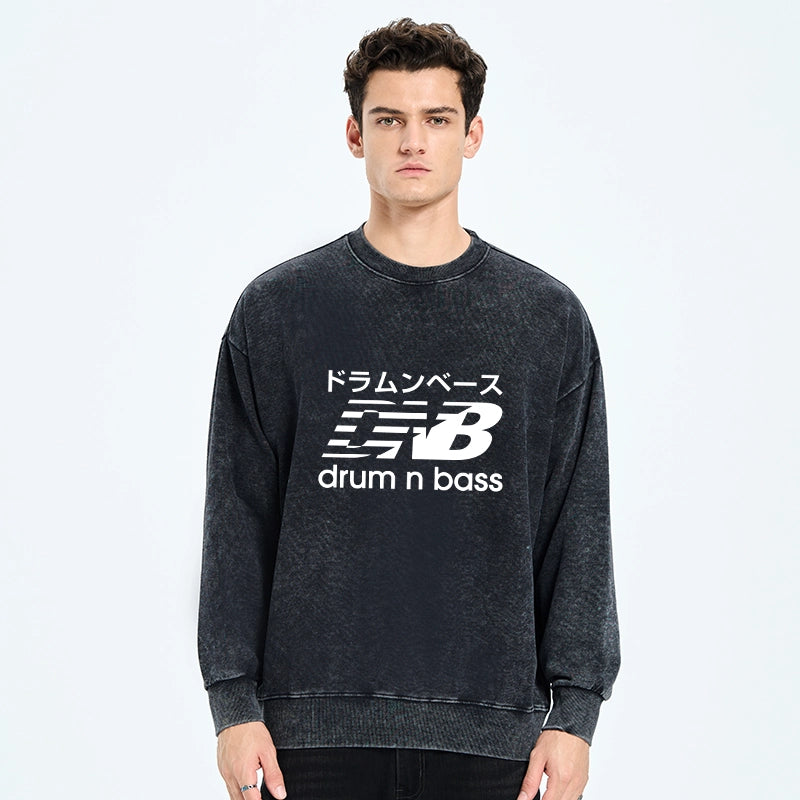 Japanese Drum And Bass Washed Sweatshirt
