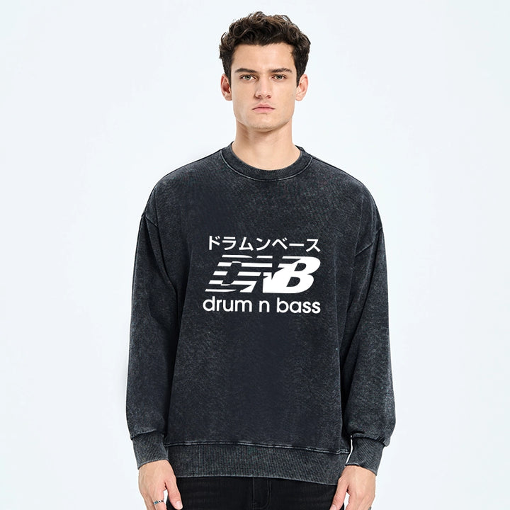 Japanese Drum And Bass Washed Sweatshirt