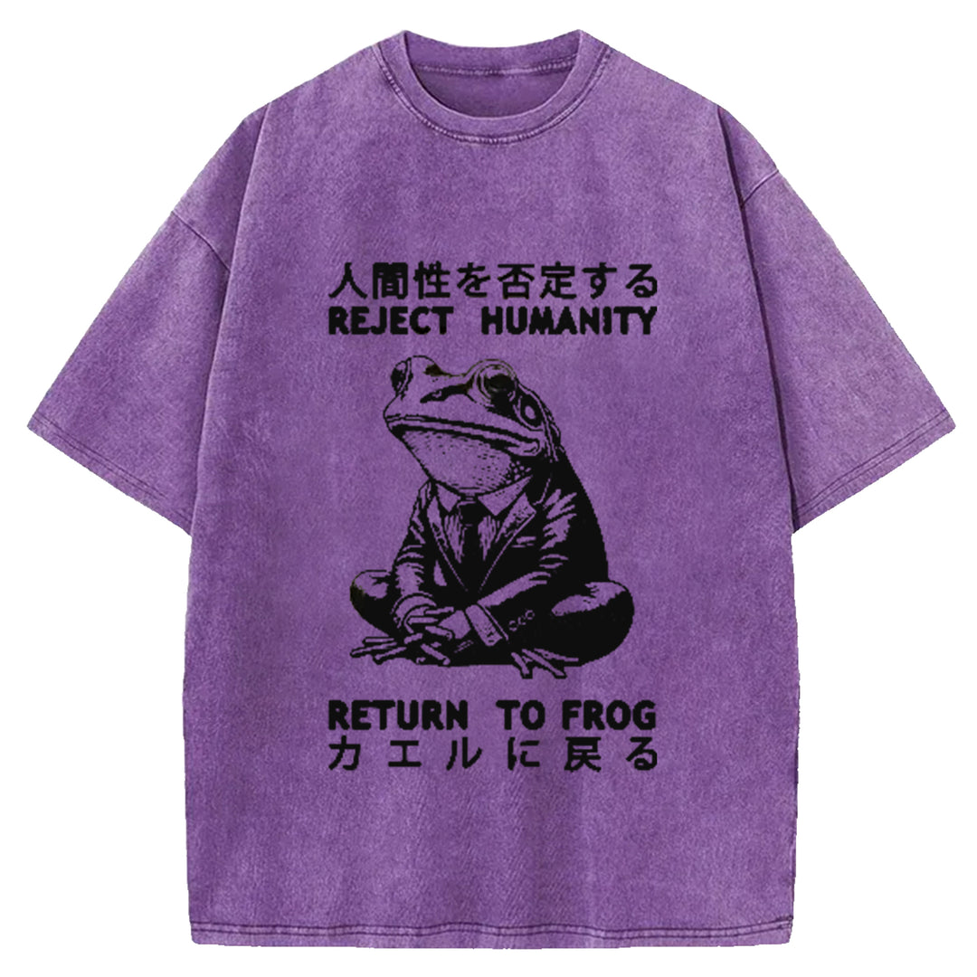 I Don't Think Therefore I Do Not Am Washed Crew Neck T-Shirt