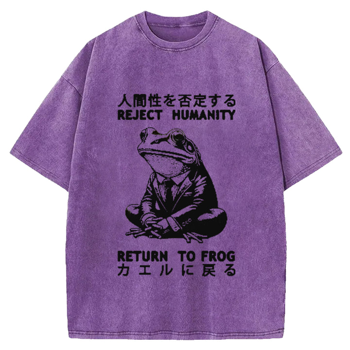 I Don't Think Therefore I Do Not Am Washed Crew Neck T-Shirt
