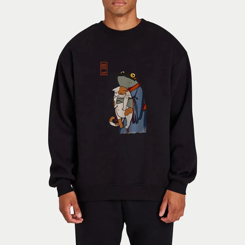 The Frog Holds The Cat Sweatshirt