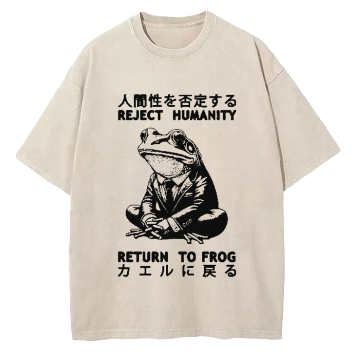 I Don't Think Therefore I Do Not Am Washed Crew Neck T-Shirt