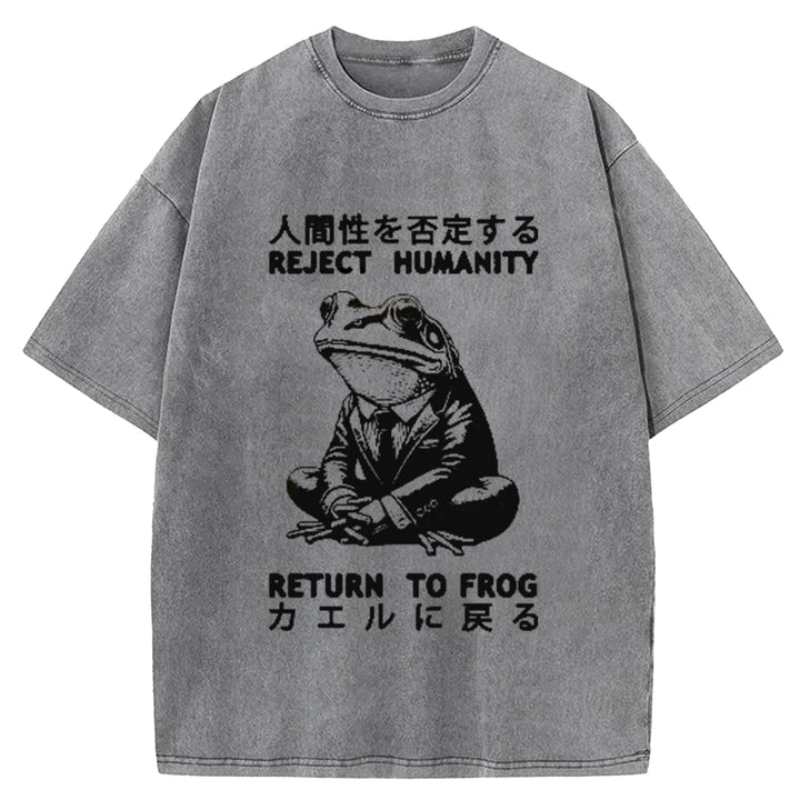 I Don't Think Therefore I Do Not Am Washed Crew Neck T-Shirt