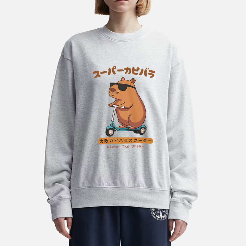 Osaka Capybara Scooter Sweatshirt