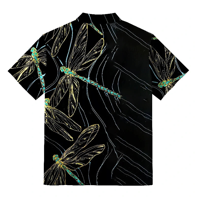 Dragonfly Flapping Its Wings Button-up Shirt