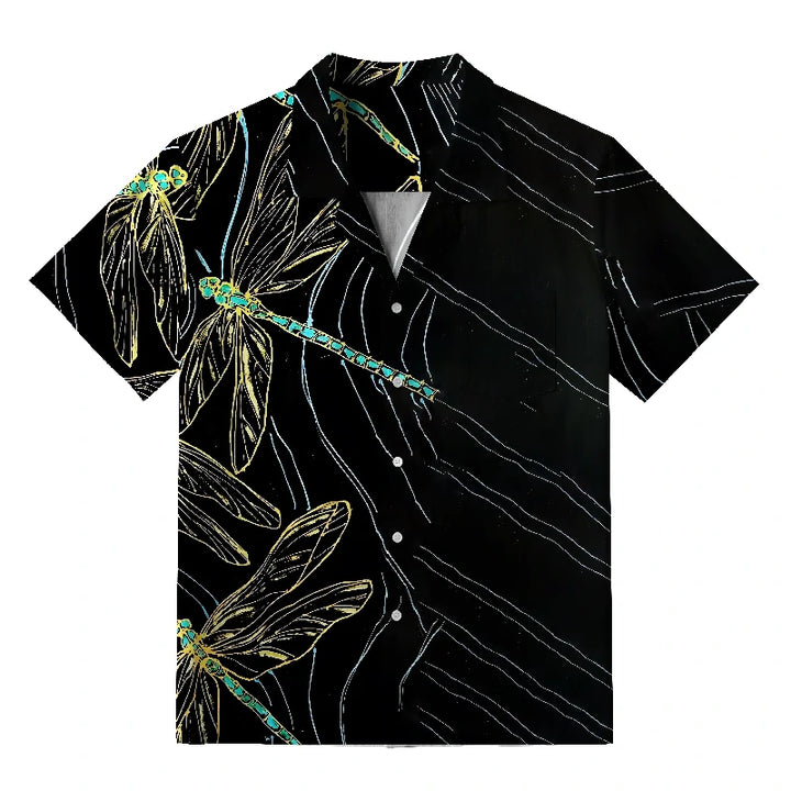 Dragonfly Flapping Its Wings Hawaiian Shirt