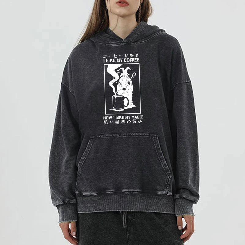 I Like My Coffee Washed Hoodie