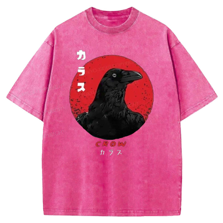 Japanese Vintage Crow Washed Crew Neck T-shirt