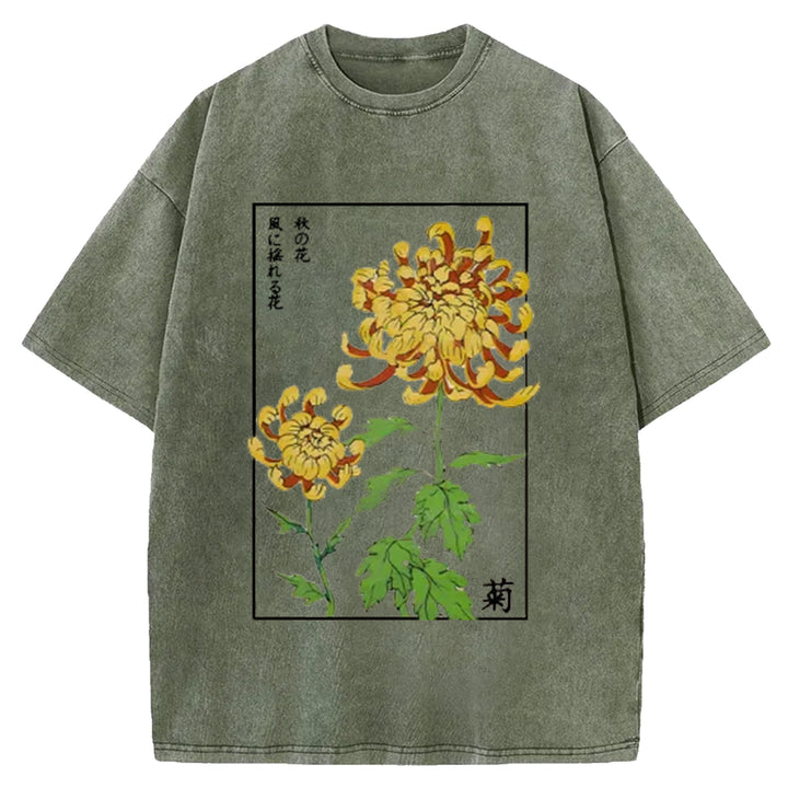 Heartbeat Rhythm Washed Crew Neck T-Shirt