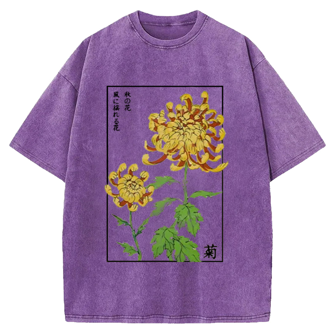 Heartbeat Rhythm Washed Crew Neck T-Shirt