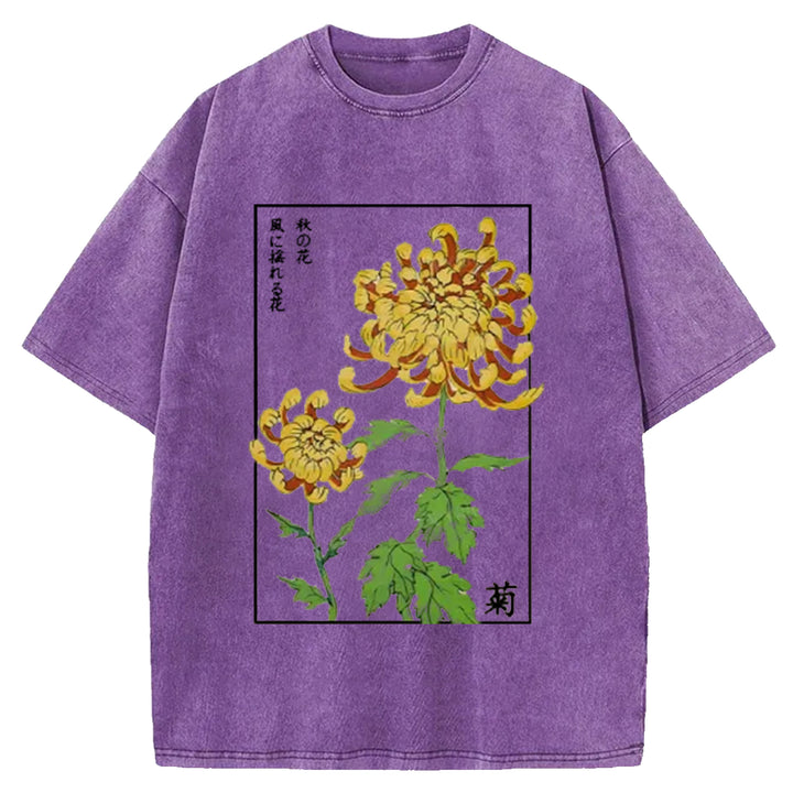 Heartbeat Rhythm Washed Crew Neck T-Shirt
