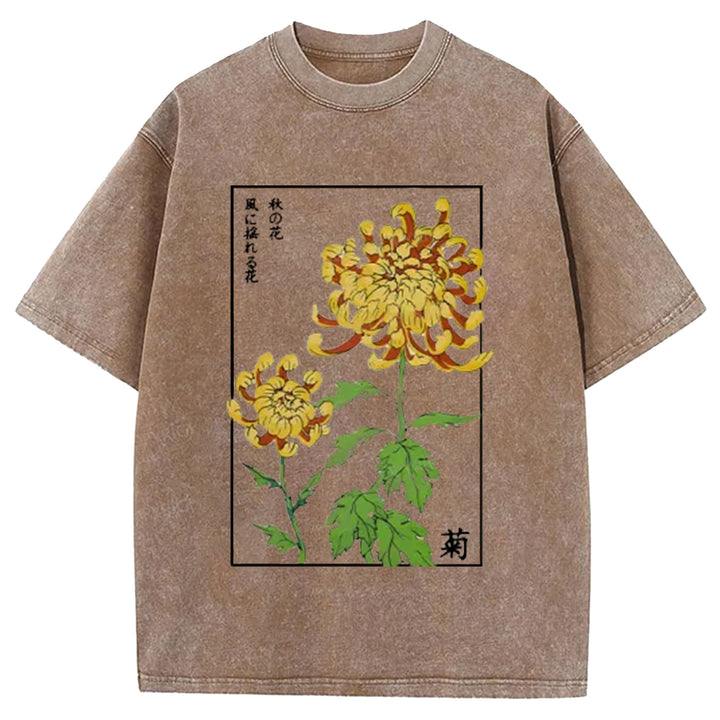 Heartbeat Rhythm Washed Crew Neck T-Shirt
