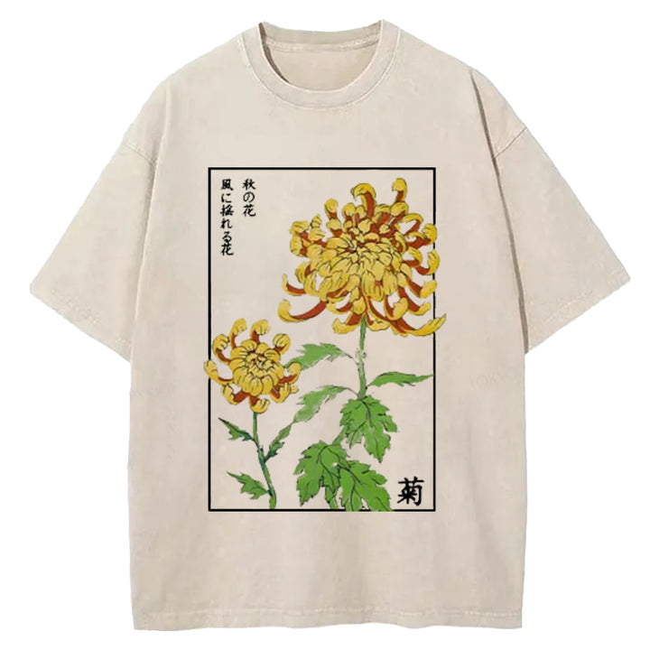 Heartbeat Rhythm Washed Crew Neck T-Shirt