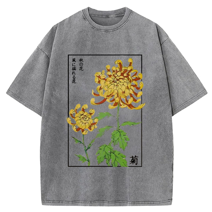 Heartbeat Rhythm Washed Crew Neck T-Shirt