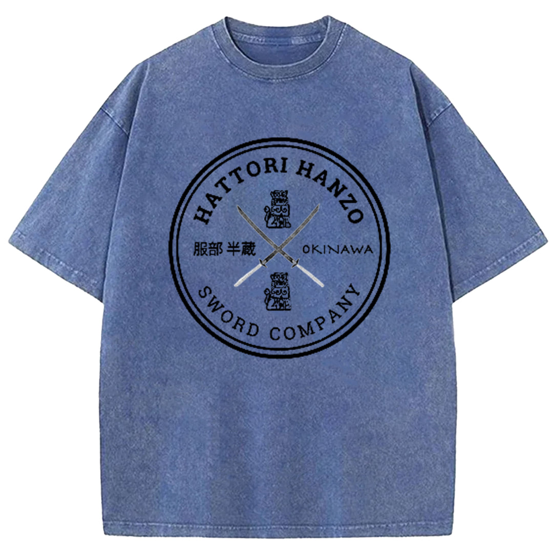 Japan Hattori Hanzo Washed Crew Neck T-Shirt