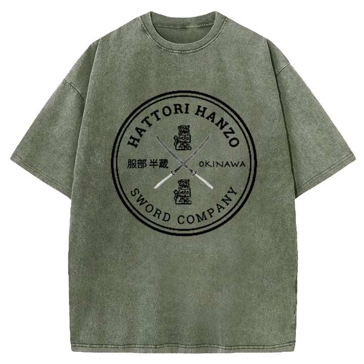 Japan Hattori Hanzo Washed Crew Neck T-Shirt