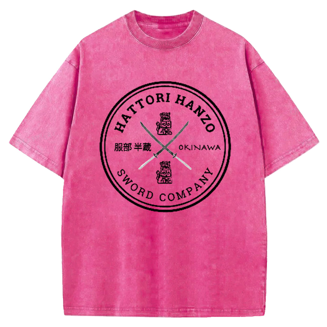 Japan Hattori Hanzo Washed Crew Neck T-Shirt