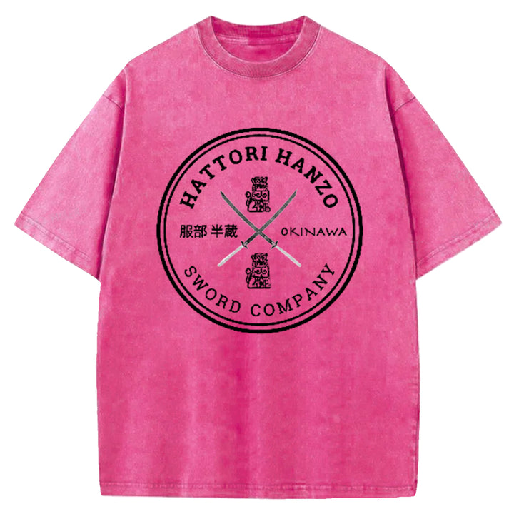 Japan Hattori Hanzo Washed Crew Neck T-Shirt