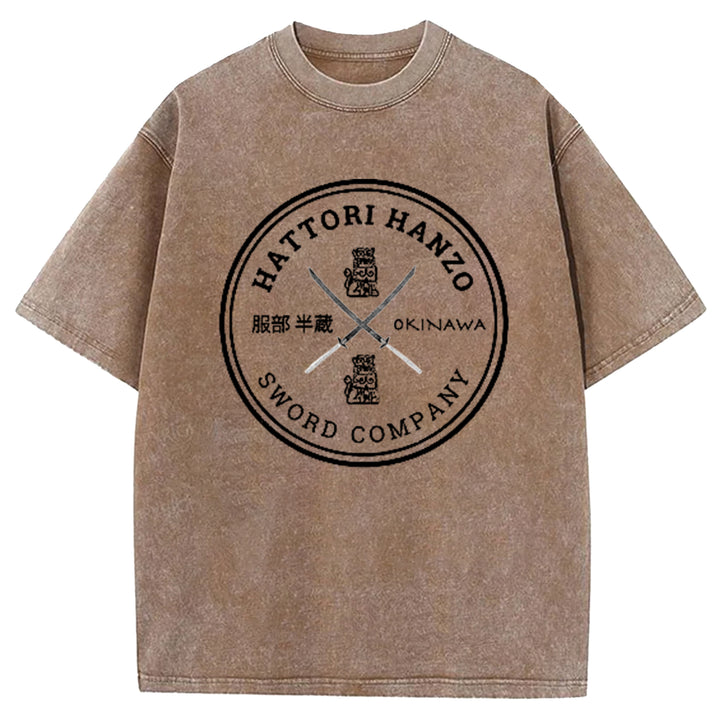 Japan Hattori Hanzo Washed Crew Neck T-Shirt