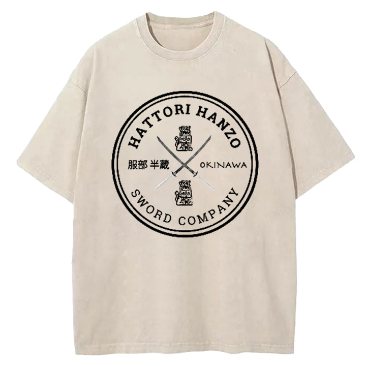 Japan Hattori Hanzo Washed Crew Neck T-Shirt