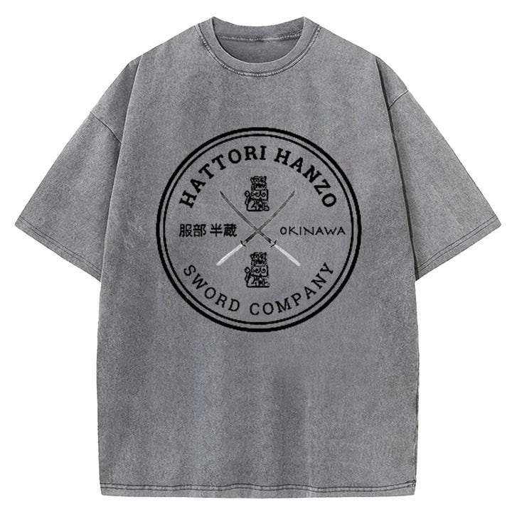 Japan Hattori Hanzo Washed Crew Neck T-Shirt