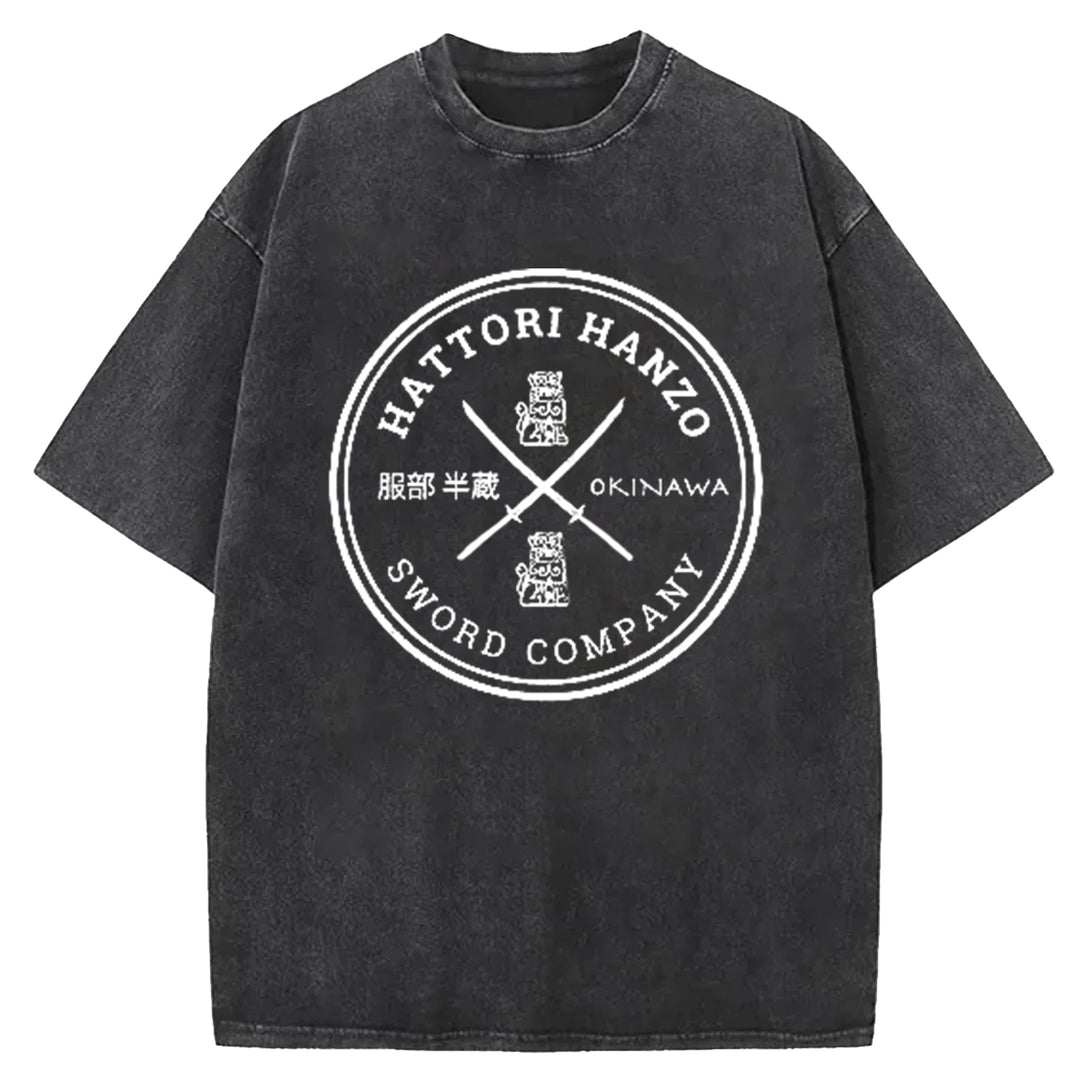 Japan Hattori Hanzo Washed Crew Neck T-Shirt