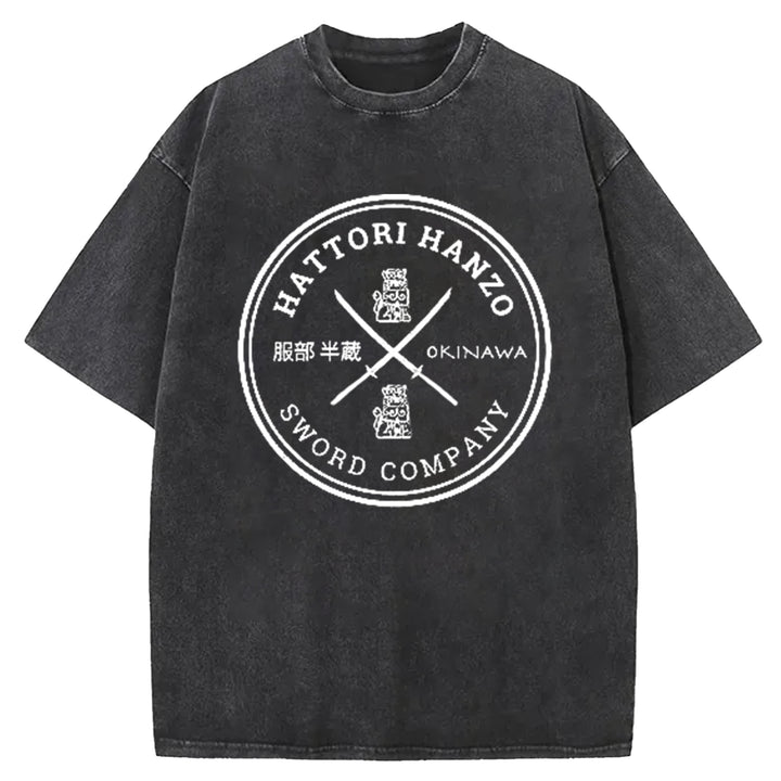 Japan Hattori Hanzo Washed Crew Neck T-Shirt