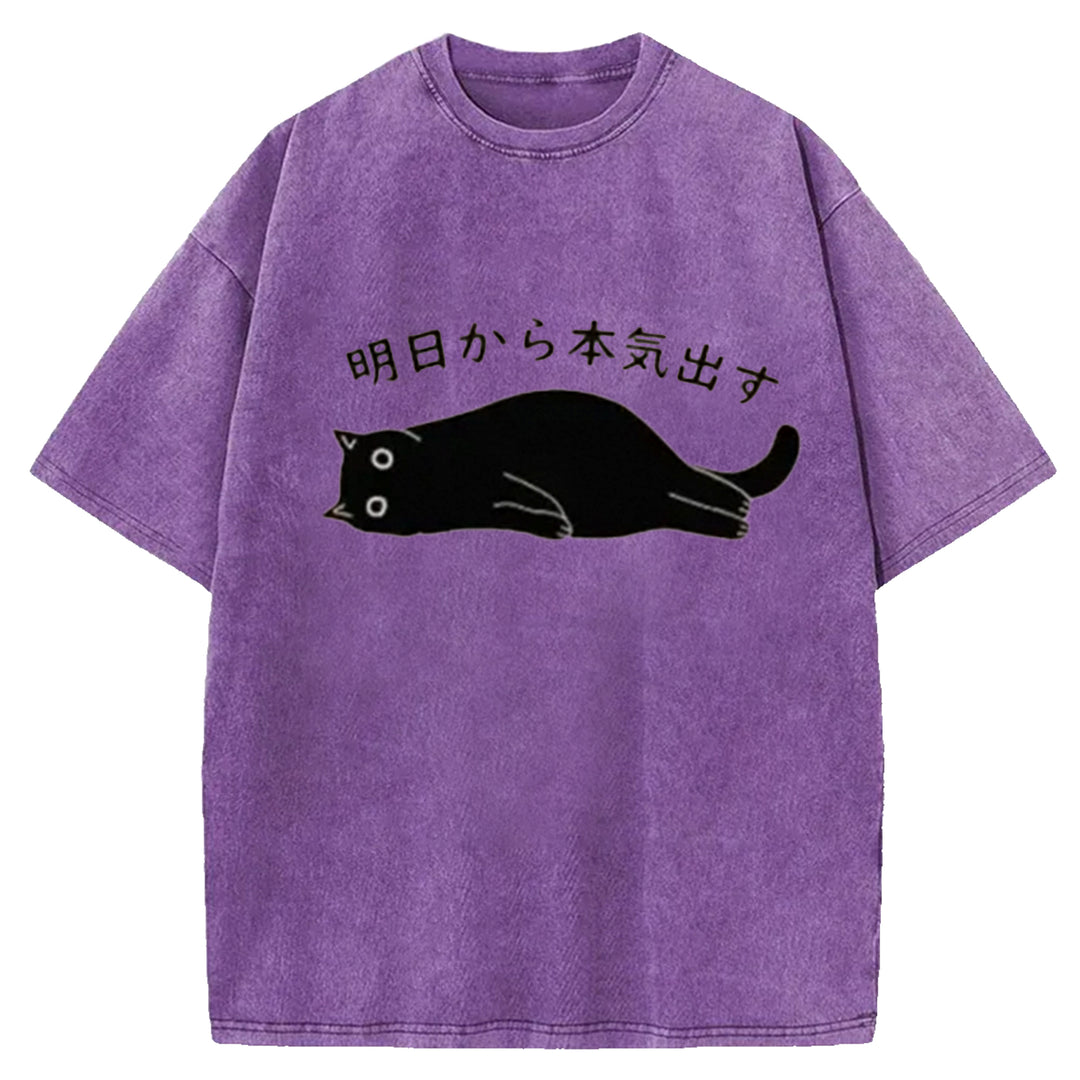 I'm Going To Get Serious Tomorrow Washed Crew Neck T-Shirt