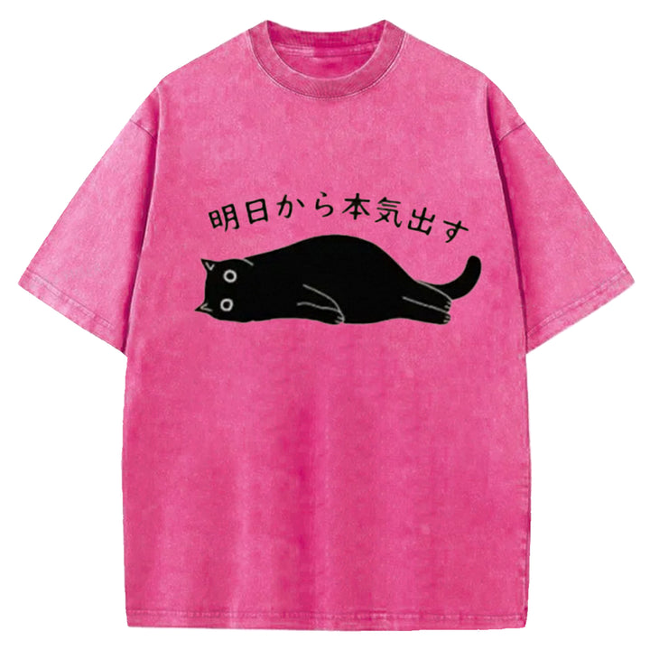 I'm Going To Get Serious Tomorrow Washed Crew Neck T-Shirt