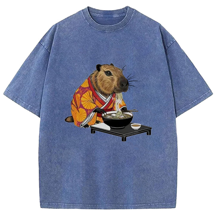 Designer Japanese Washed Crew Neck T-Shirt