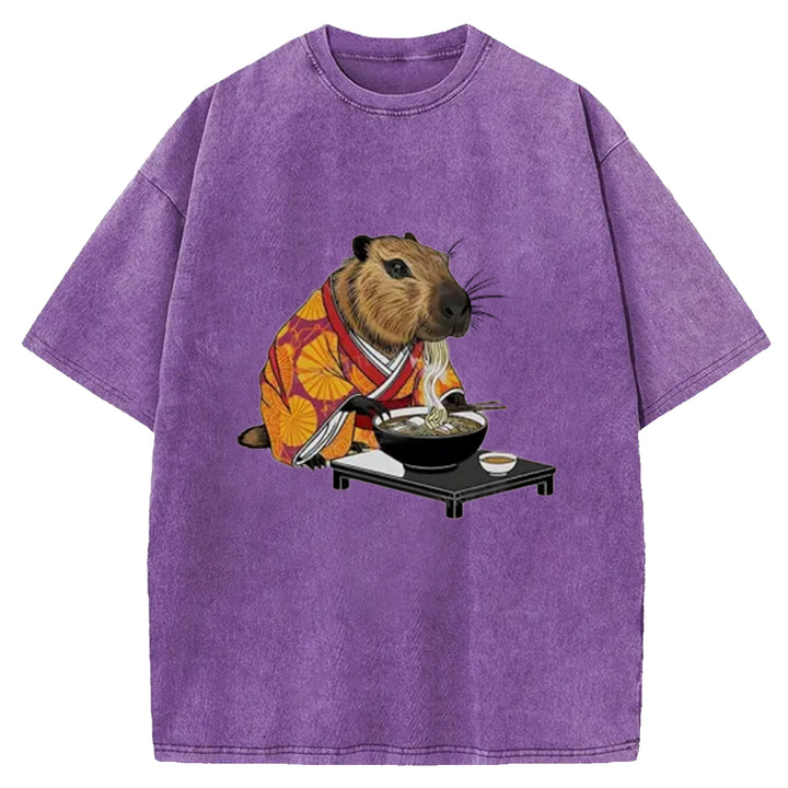 Designer Japanese Washed Crew Neck T-Shirt