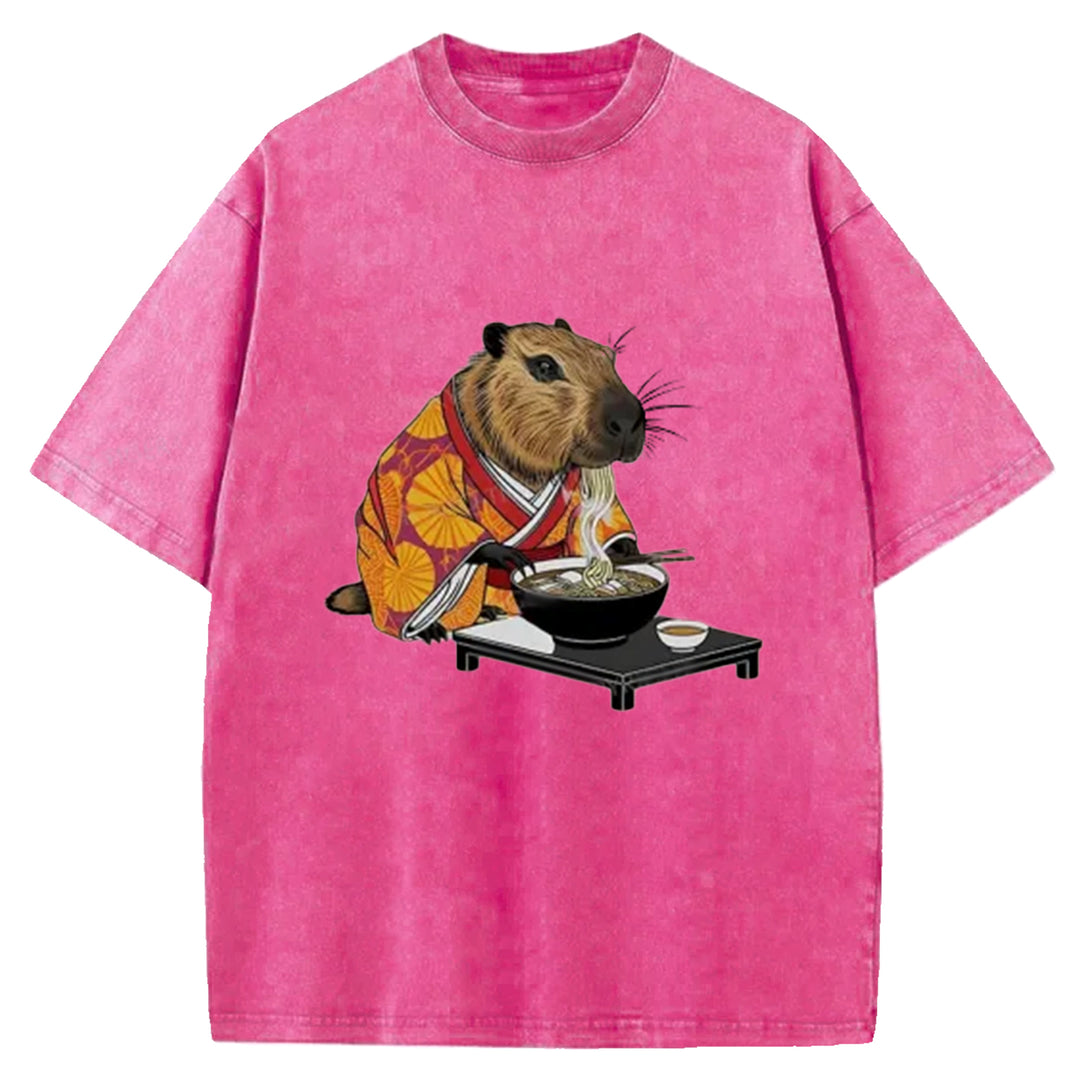 Designer Japanese Washed Crew Neck T-Shirt