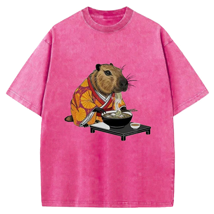Designer Japanese Washed Crew Neck T-Shirt