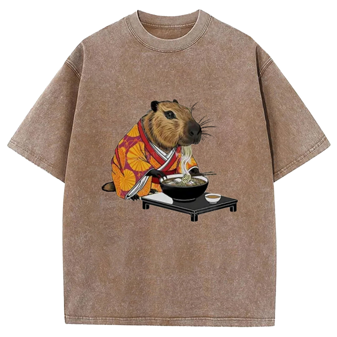 Designer Japanese Washed Crew Neck T-Shirt