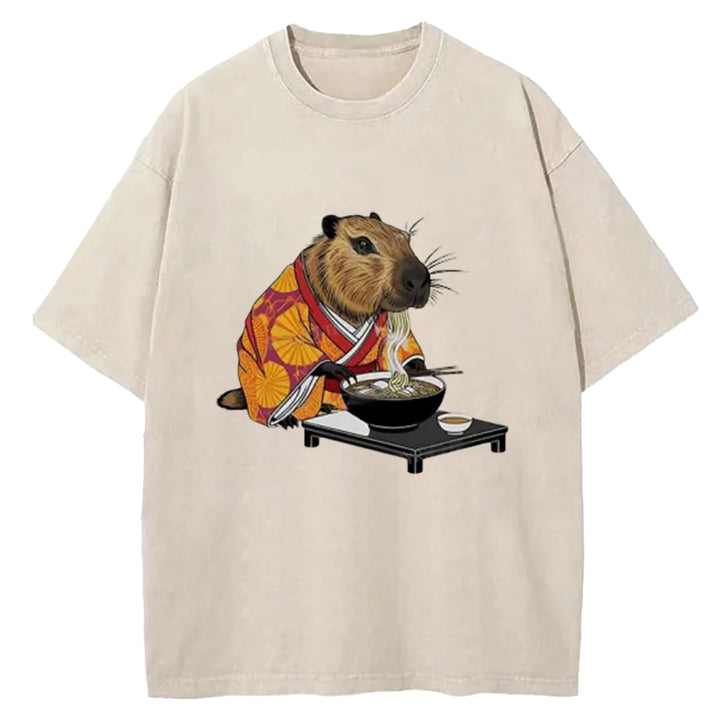 Designer Japanese Washed Crew Neck T-Shirt